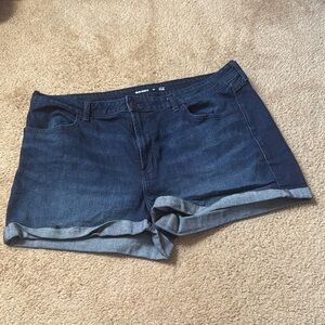 Old Navy Blue Jean Shorts Cuffed Hem Casual